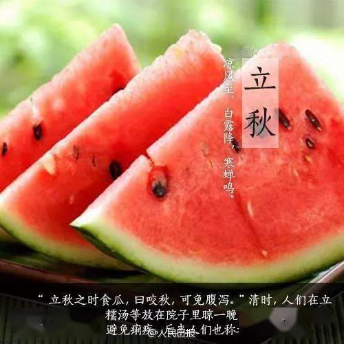 今日立秋吃瓜了没吃瓜了,你吃瓜了吗？